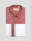 Men's Maroon Color Shirt with Matching Fancy Printed Border Dhoti Combo Casper Trends
