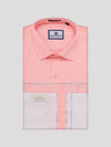 Mens Cotton Peach Shirt with Tissue Matching Border Flexi Dhoti Wedding Combo Kandala