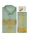 Mens Art Silk Pista Full Sleeves Shirt with 2 1/2