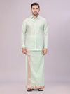 Men's Art Silk Pista Full Sleeves Shirt with 2 1/2