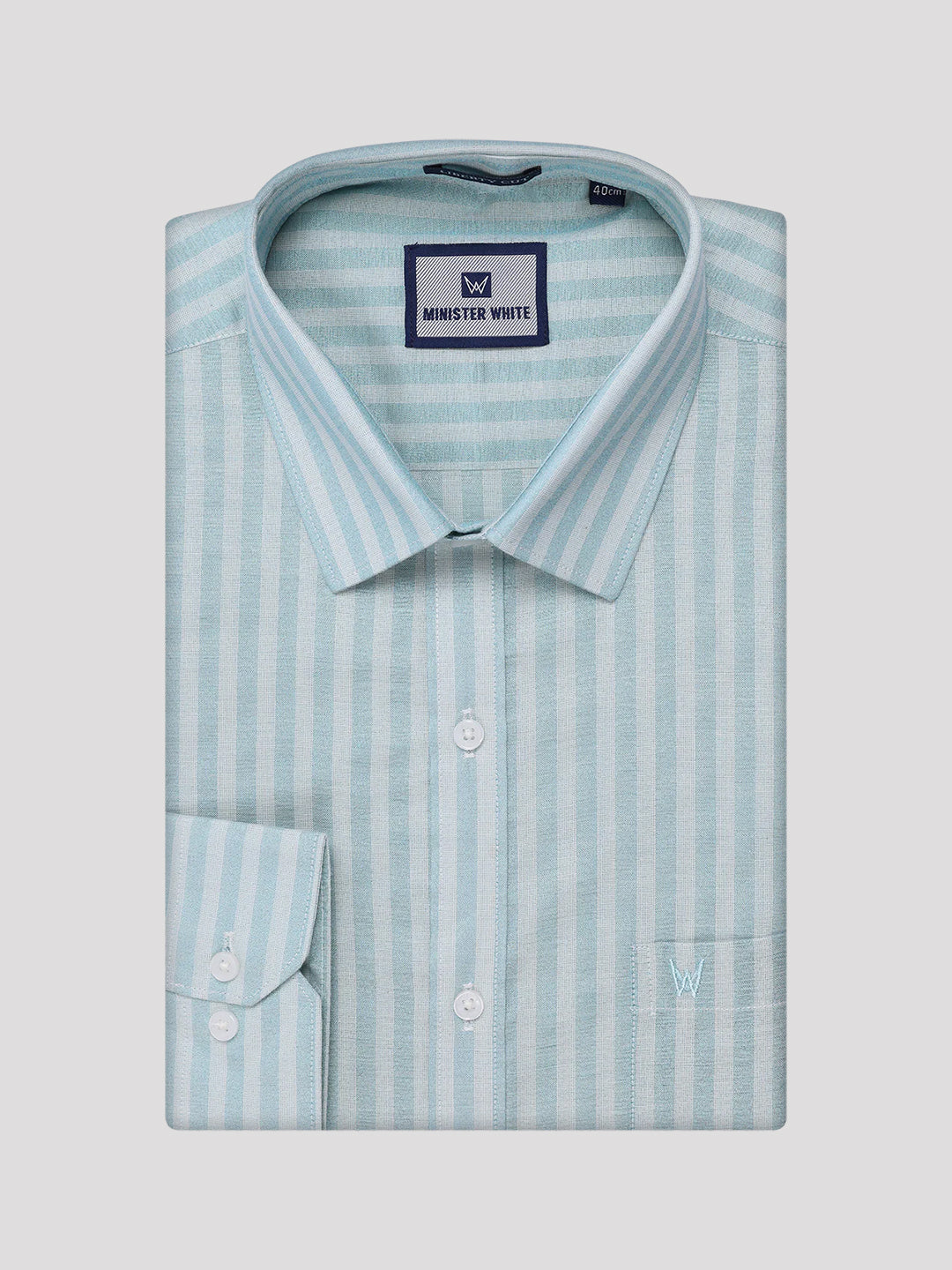 Men's Tissue Stripes Mint Blue Shirt Carter