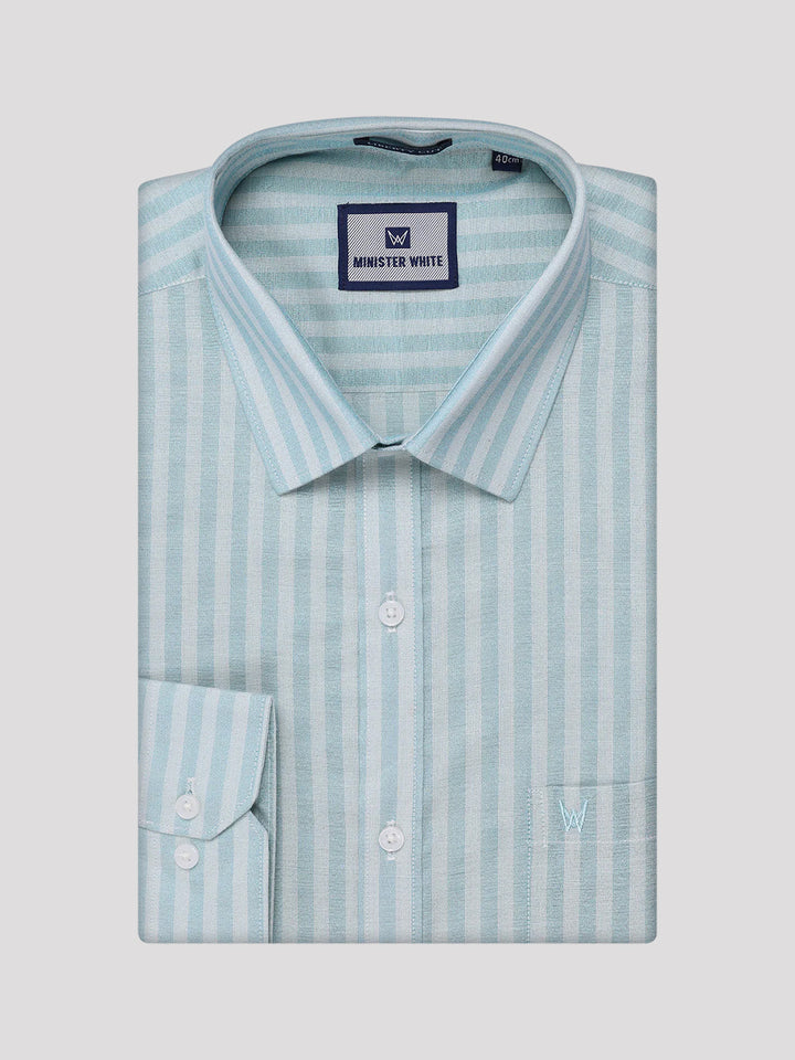 Men's Tissue Stripes Mint Blue Shirt Carter
