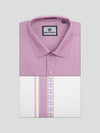 Men's Light Purple Color Shirt with Matching Fancy Printed Border Dhoti Combo Casper Trends