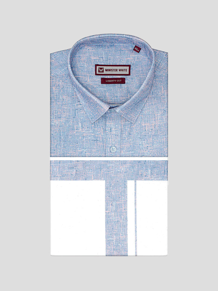 Men's Orchid Color Digital Printed Shirt with Matching Printed Border Dhoti Combo Varnam