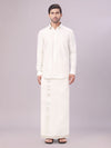 Mens Water Tissue Jacquard Shirt with Matching Dhoti Combo Zeus