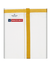 Mens Cotton White Double Layered with Gold Jari Velcro Pocket Dhoti - Energy