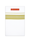 Men’s White Cotton Single Layer Dhoti with Apple Green Fancy Border True Value