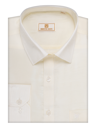 Mens Art Silk Cream Full Sleeves Shirt 