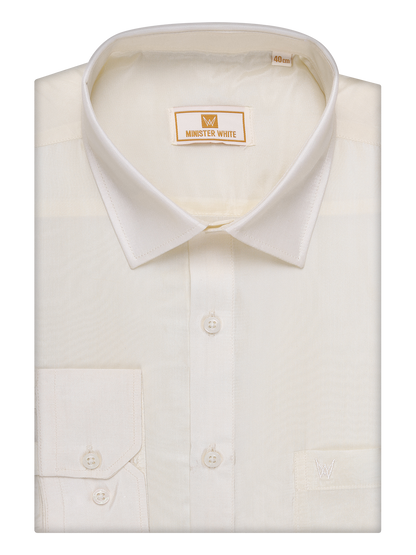 Mens Art Silk Cream Full Sleeves Shirt Finesse