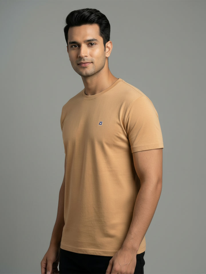 Men's sandal Regular Fit Round Neck T-Shirt Crisper