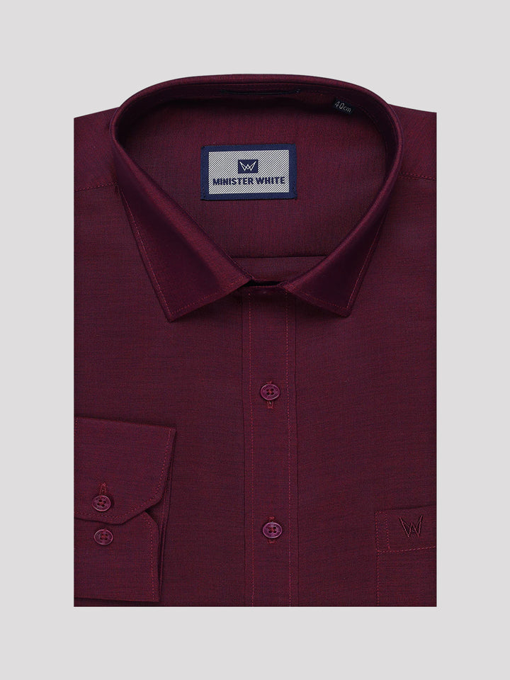 Mens Cotton Maroon Shirt with Tissue Matching Border Dhoti Wedding Combo Kandala