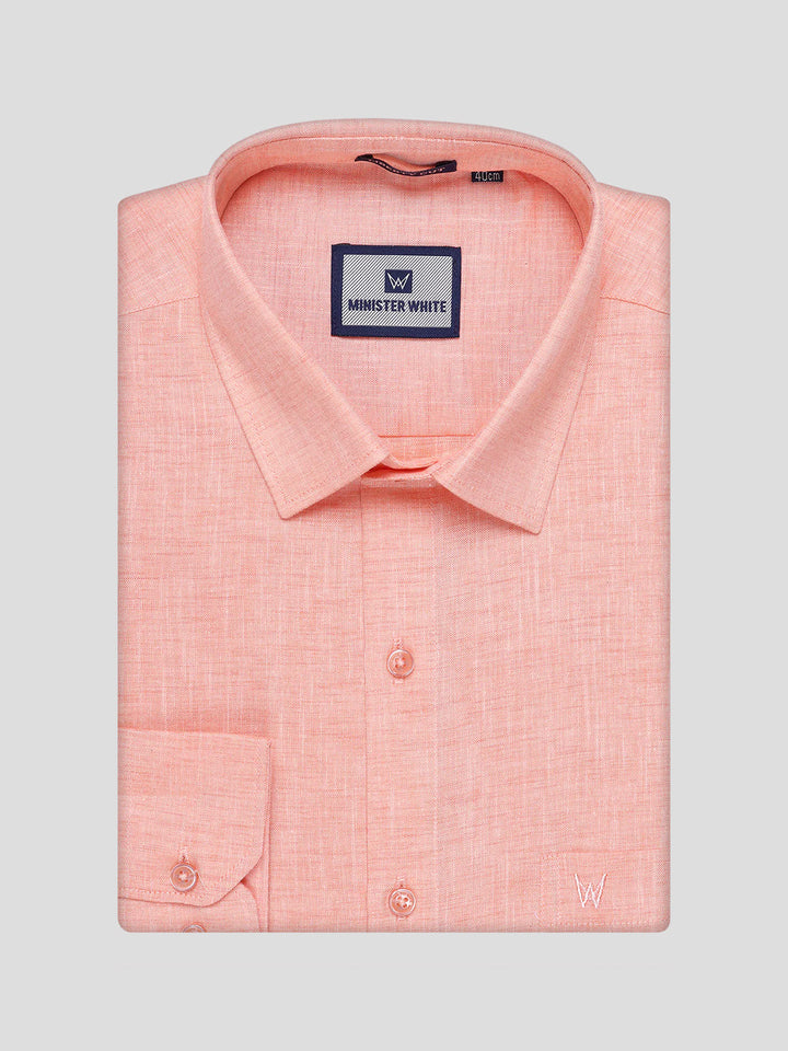 Mens Peach Colour Shirt with Matching Fancy Border Dhoti Combo Lemax