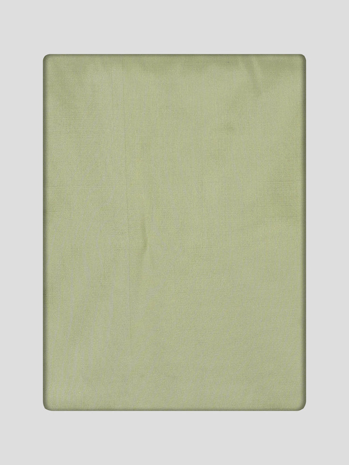 Men's Premium Art Silk Pista Green Shirt Bit with Gold and Silver Jari Border Dhoti Combo Cherished Moments