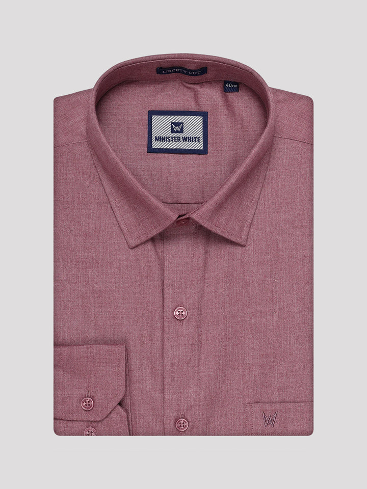 Men's Light Maroon Shirt with Matching Border Flexi Dhoti Combo Casper Flexi