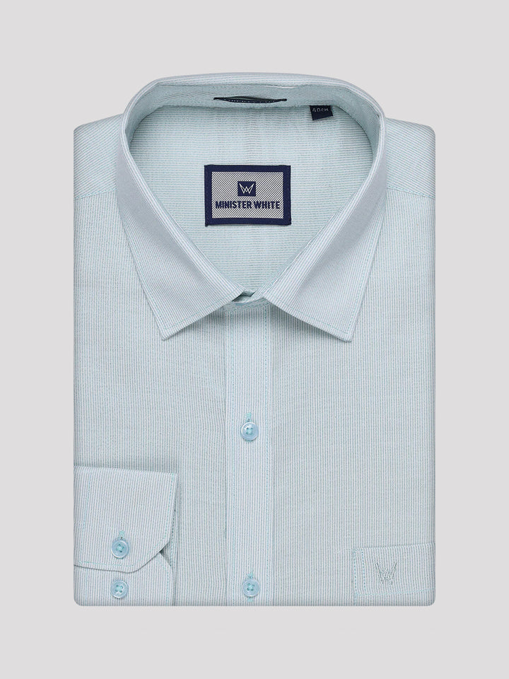 Men's Mint Blue Tissue Stripe Shirt Kane