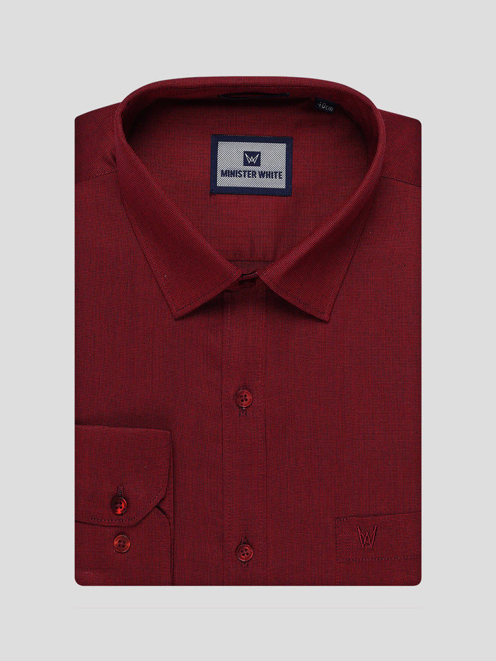 Men's Cotton Maroon Shirt and Airtex Matching Border Dhoti Combo Nector