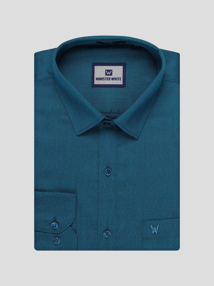 Men's Cotton Steel Blue Shirt and Airtex Matching Border Dhoti Combo Nector