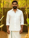 Men's White Regular Fit Bamboo Cotton Shirts