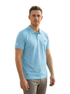 Men's Aqua Blue Dry Fit Polo T-Shirt Rover