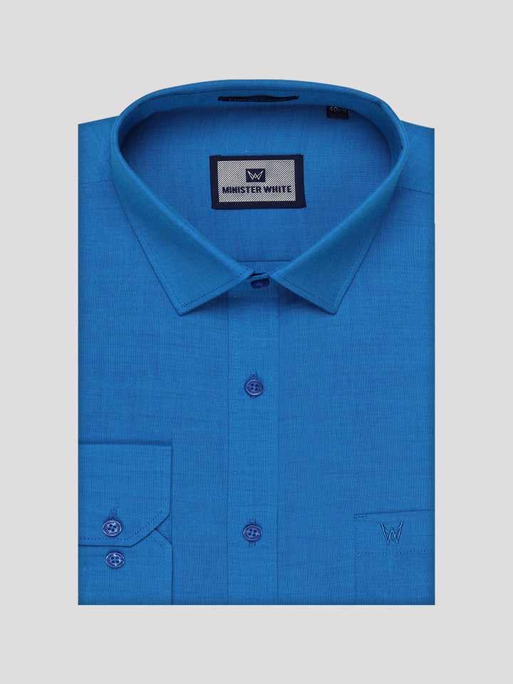 Men's Cotton Blue Shirt with Tissue Matching Border Flexi Dhoti Wedding Combo Kandala