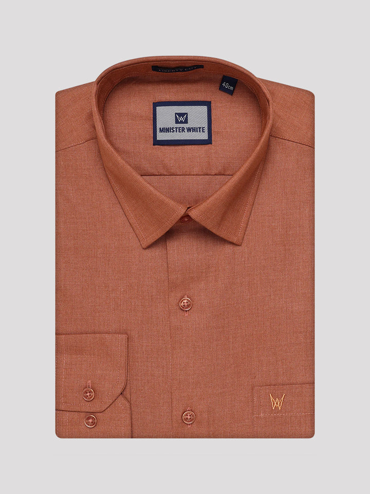 Mens Brown Color Shirt with Matching Border Dhoti Combo Casper