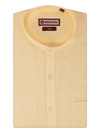 Men's Yellow Color Chinese Collar Regular Fit Full Sleeves Shirt Apex
