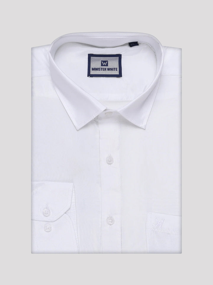 Men's Art Silk Off White Full Sleeves Shirt with Copper Jari Border Dhoti Combo Finesse