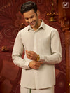 Mens Olive Green Colour Tissue Shirt Lavish