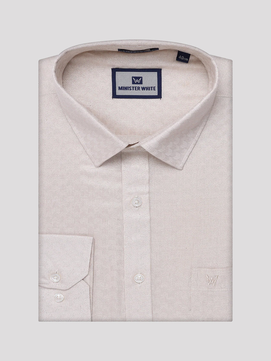 Men's Almond Tissue Jacquard Shirt Zeebra
