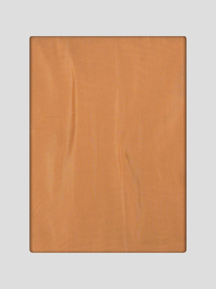 Men's Premium Art Silk Dark Gold Shirt Bit with Gold Jari Border Dhoti Towel Combo Wedding Wonders