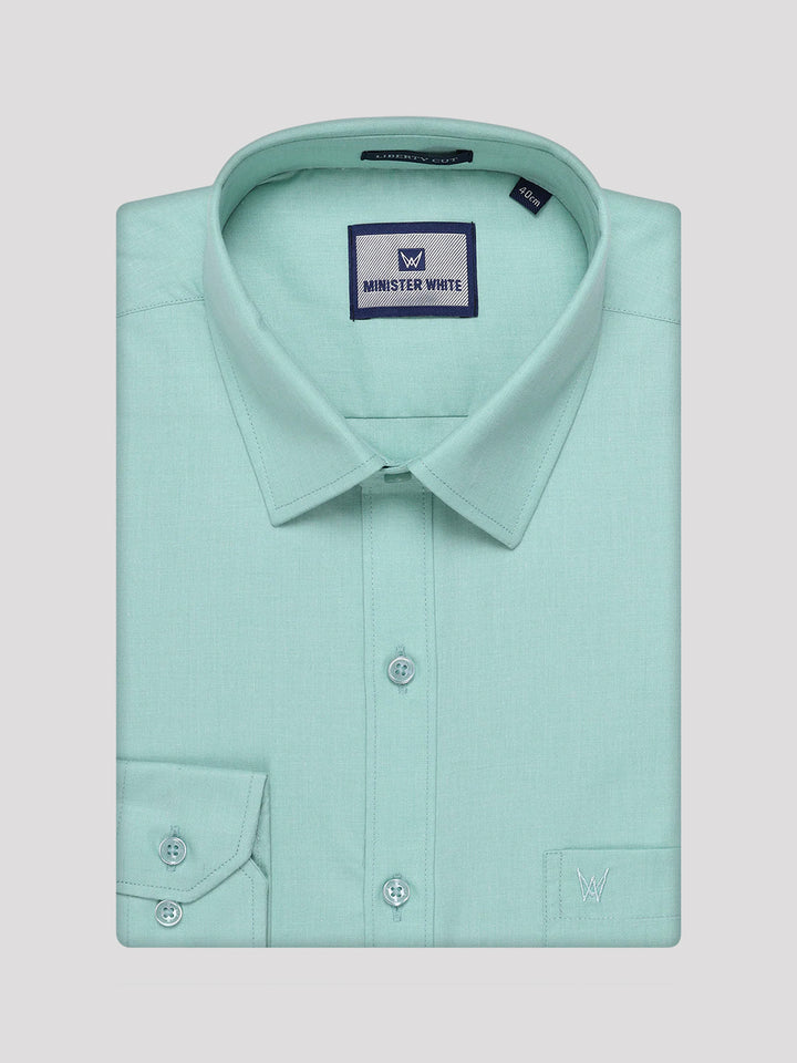 Men's See Green Shirt with Matching Border Flexi Dhoti Combo Casper Flexi