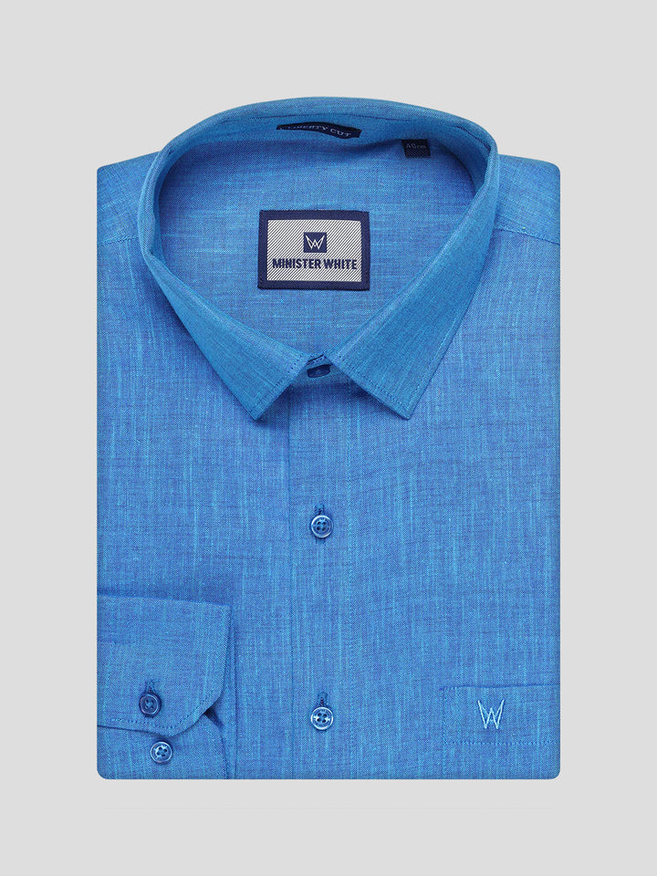 Mens Blue Colour Shirt with Matching Fancy Border Dhoti Combo Lemax