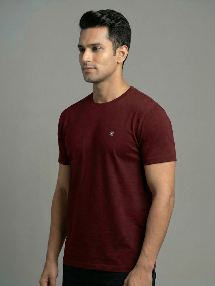 Men's  Cherry Regular Fit Round Neck T-Shirt Crisper