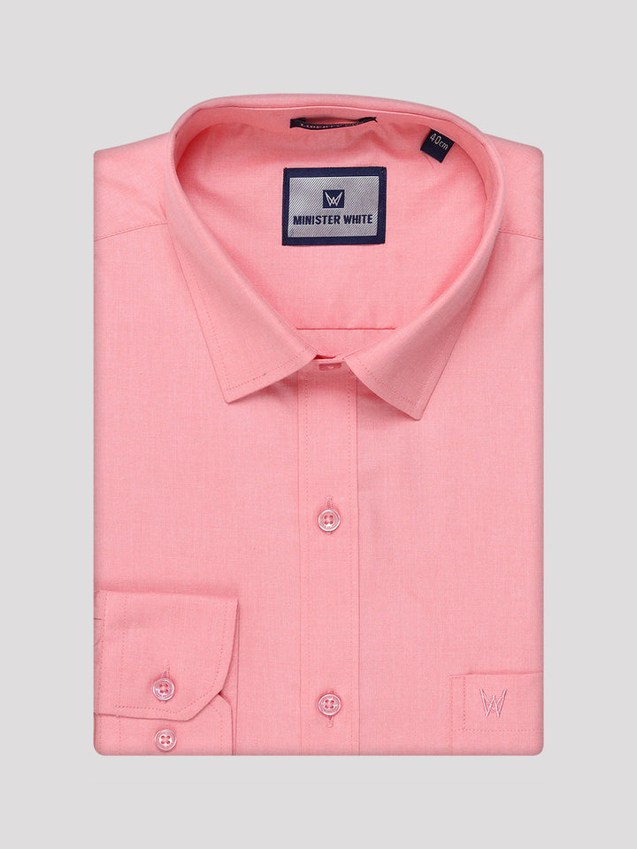 Mens Light Pink Shirt with Matching Border Flexi Dhoti Combo Casper Flexi