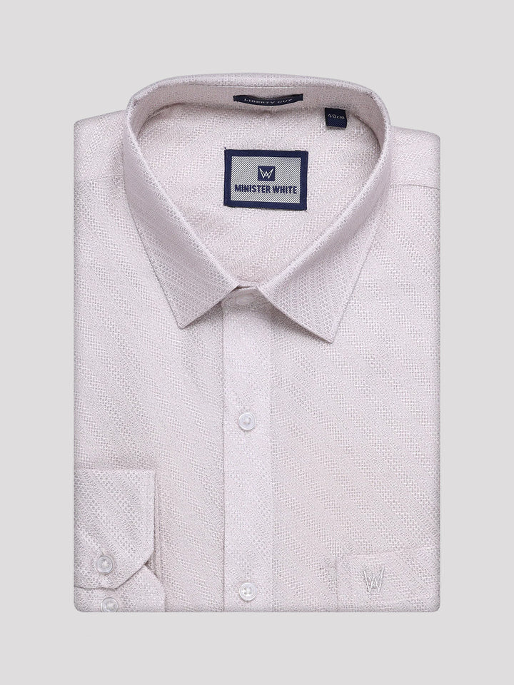 Men's Beige Tissue Stripe Shirt Kane