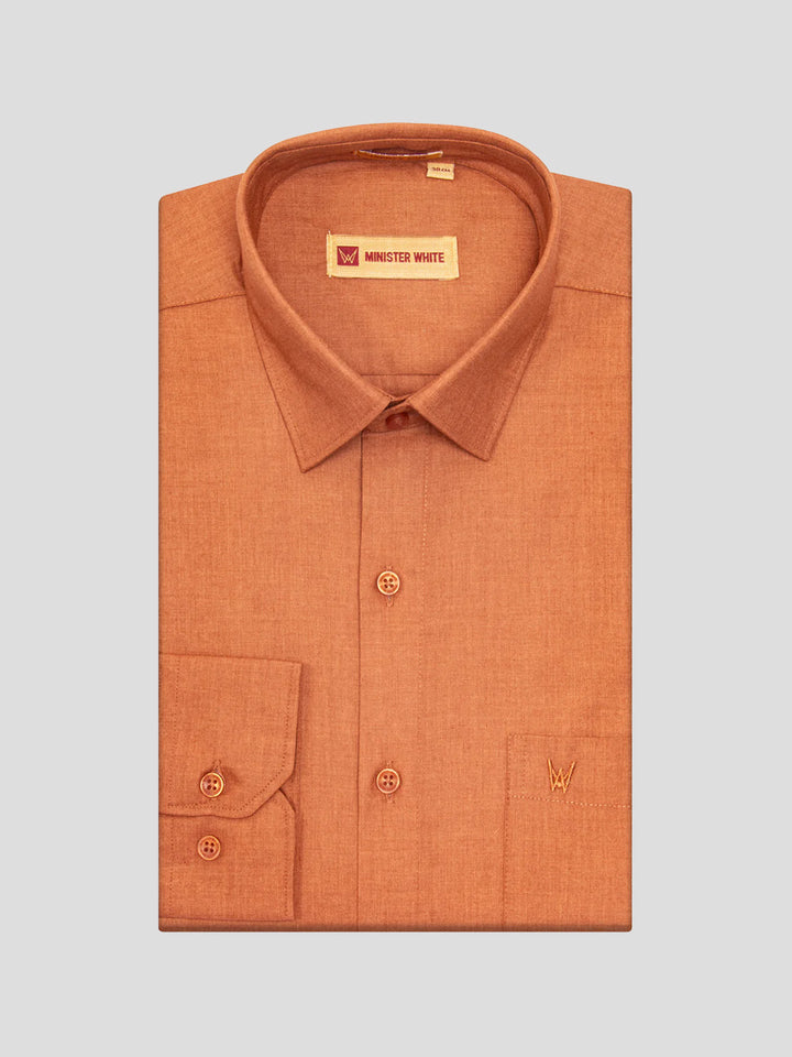 Men's Brown Color Shirt with Matching Fancy Printed Border Dhoti Combo Casper Trends