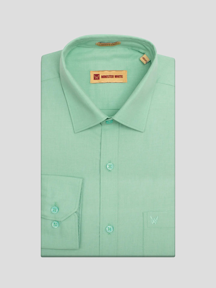 Men's Sea Green Color Shirt with Matching Fancy Printed Border Dhoti Combo Casper Trends