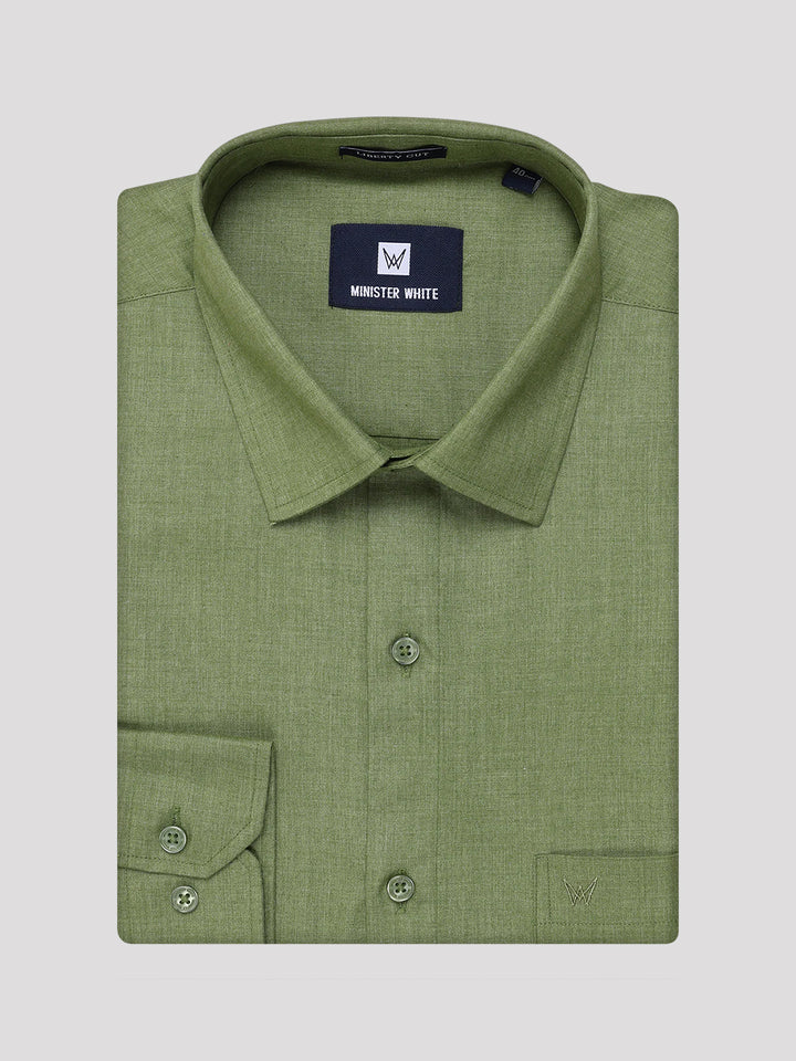 Men's Light Green Shirt with Matching Border Flexi Dhoti Combo Casper Flexi