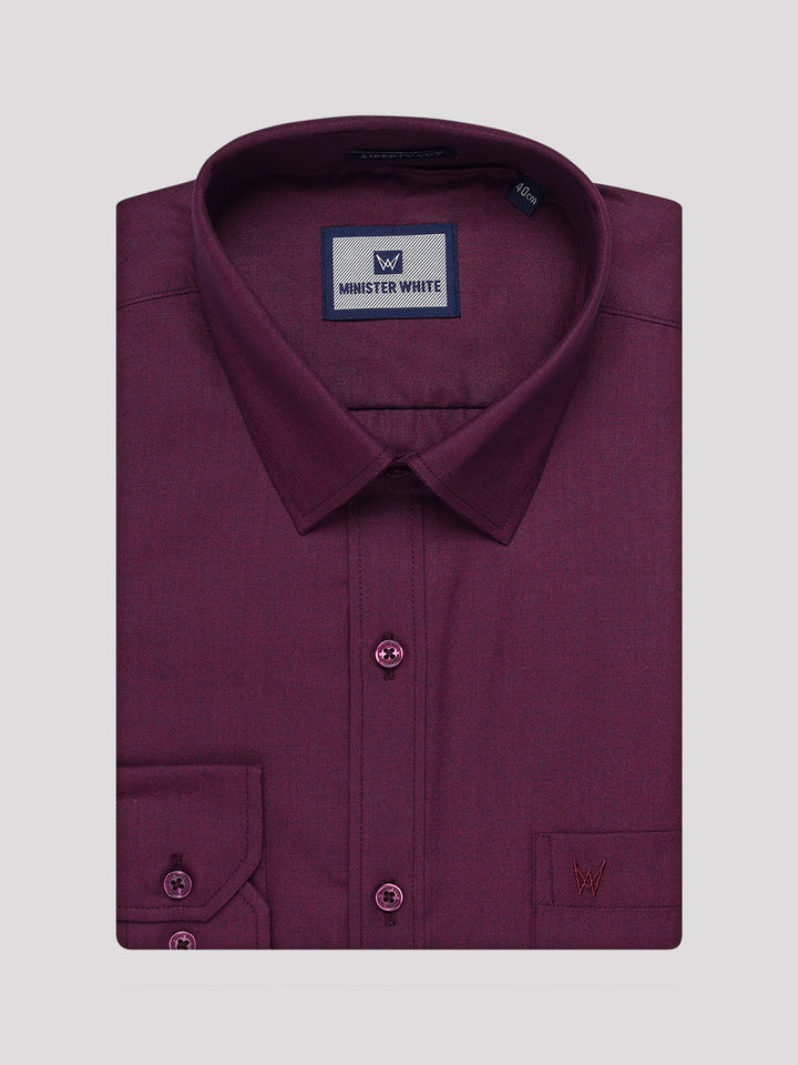 Men's Dark Wine Shirt with Matching Border Flexi Dhoti Combo Casper Flexi
