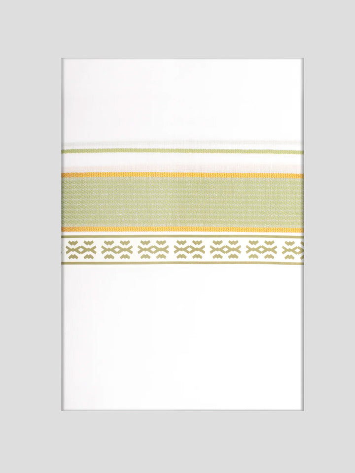 Men's Light Green Color Shirt with Matching Fancy Printed Border Dhoti Combo Casper Trends