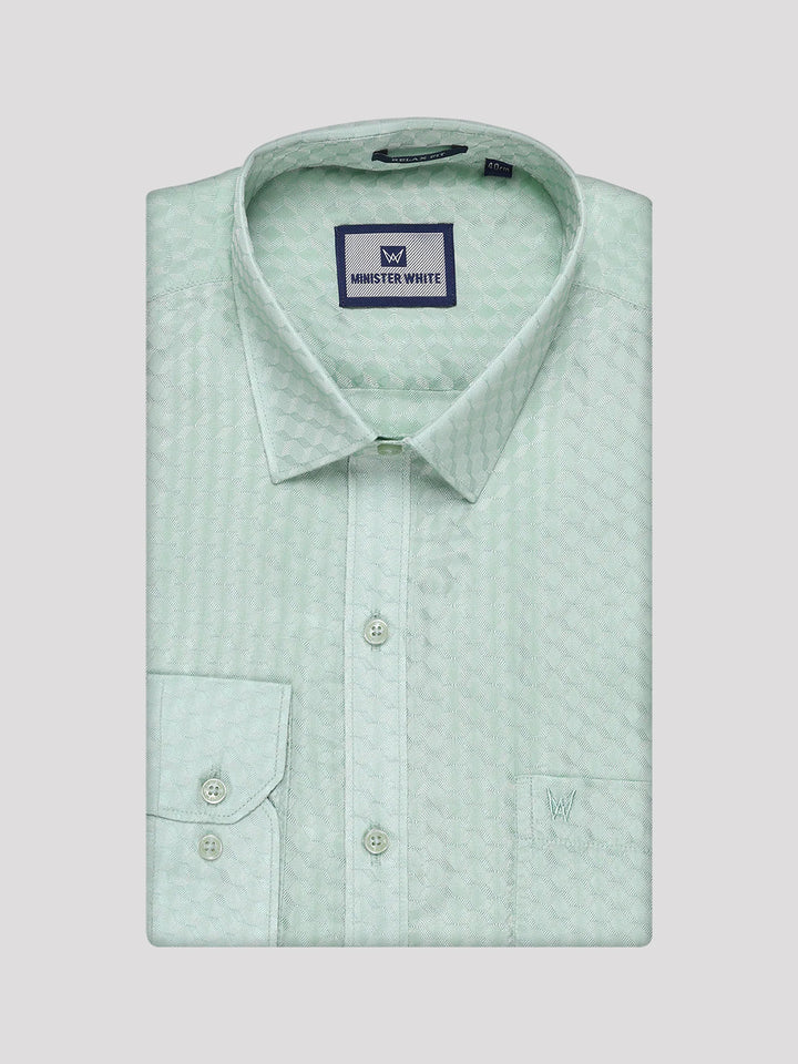 Men's Art Silk Pista Full Sleeves Shirt with 2 1/2" Copper Jari Border Dhoti Combo Nautica