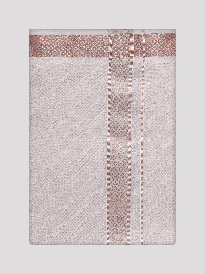 Men's Light Copper Tissue Jacquard Dhoti Zeus