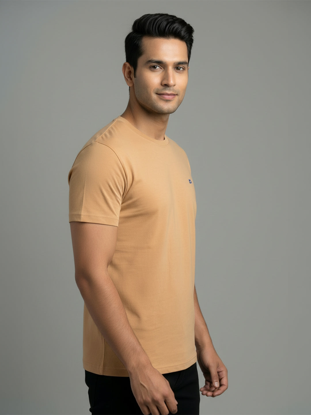 Men's sandal Regular Fit Round Neck T-Shirt Crisper