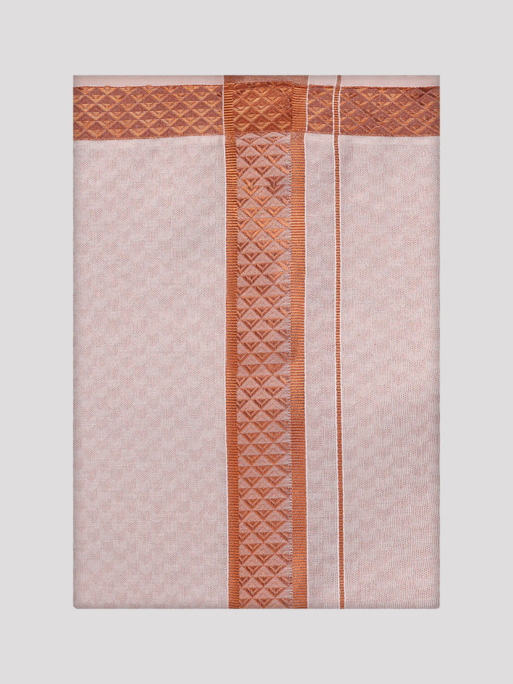 Men's Copper Tissue Jacquard Matching Dhoti Zeebra