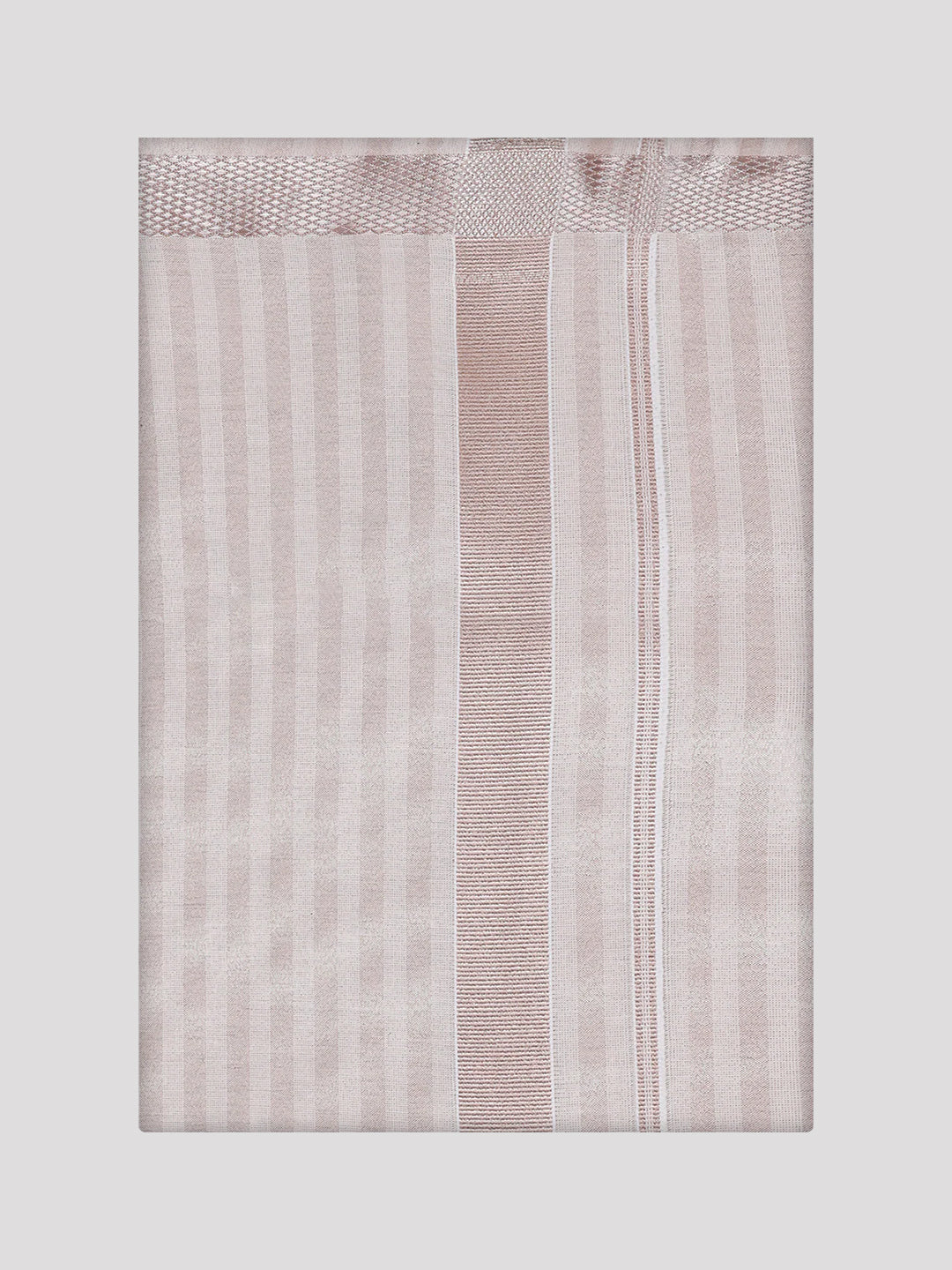 Men's Tissue Stripes Almond Jari Border Dhoti Wedding Finely