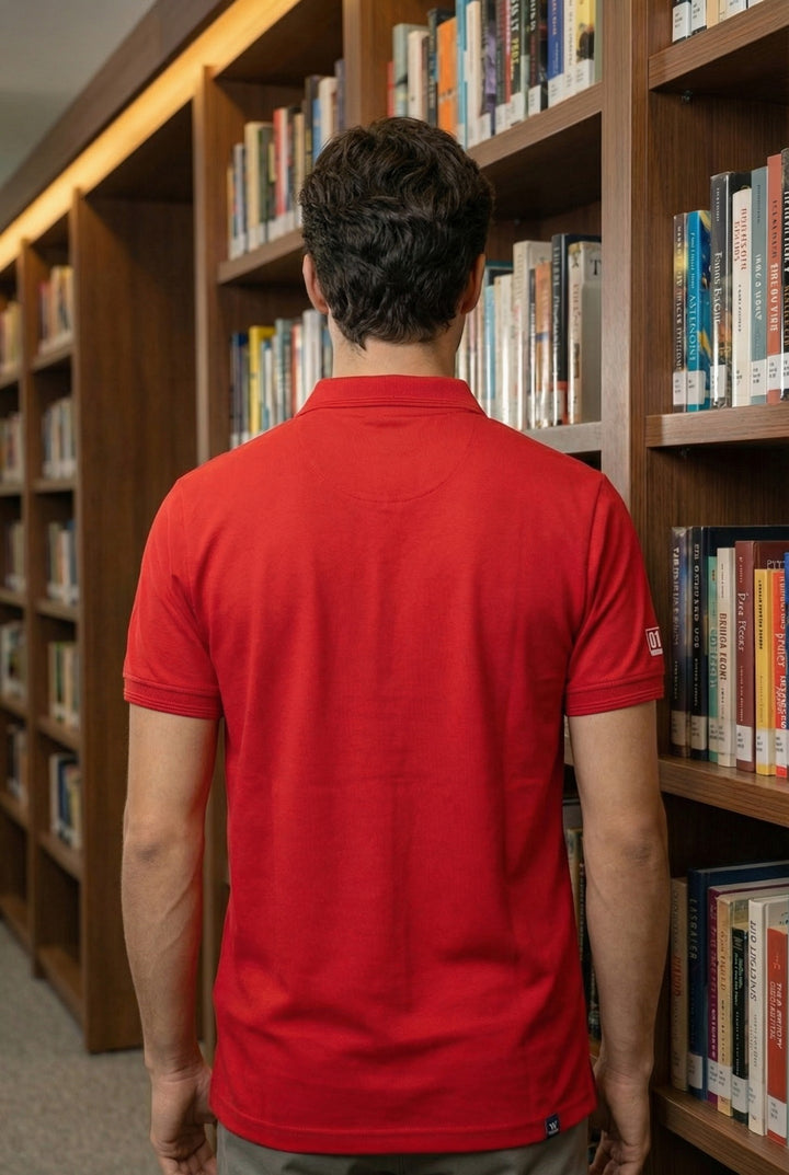 Men's Red Dry Fit Polo T-Shirt Rover