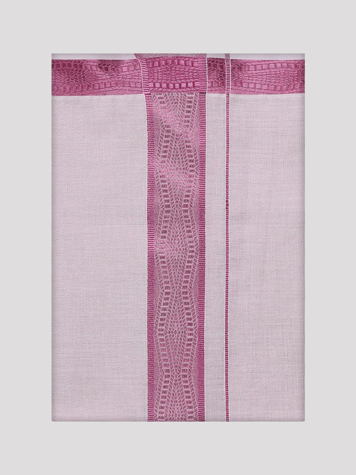 Men's Tissue Rose Jacquard Fancy Border Dhoti Wedding Nios