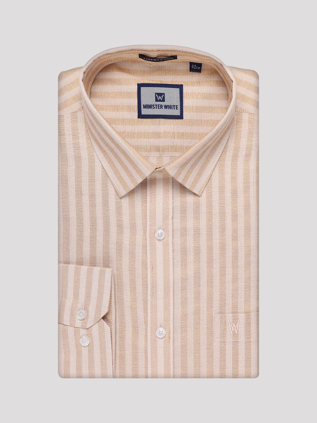 Men's Tissue Stripes Gold Shirt Carter