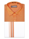 Mens Cotton Orange Color Matching Shirt and Dhoti Combo Hazel