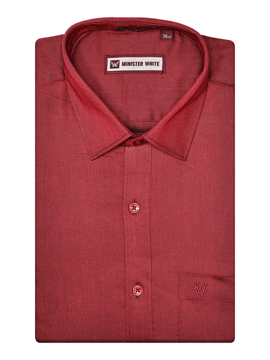 Mens Cotton Maroon Color Matching Shirt and Dhoti Combo Hazel